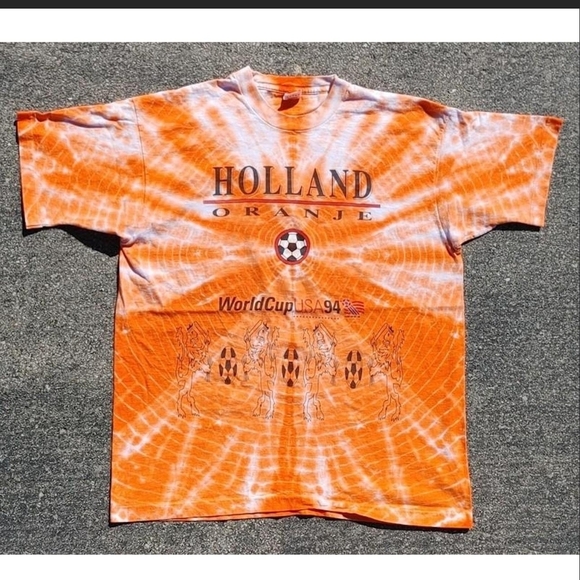 Fruit of the Loom Other - FIFA 1994 World Cup USA Tie Dye T-Shirt XL Fruit of the Loom Netherlands